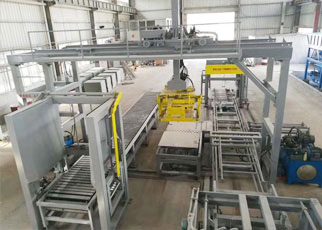 全自動水泥制磚機配自動收磚線可一氣呵成