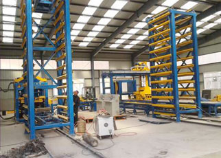 全自動水泥制磚機配自動收磚線可一氣呵成