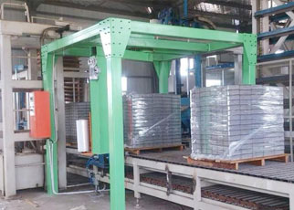 全自動水泥制磚機配自動收磚線可一氣呵成