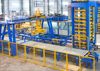 全自動(dòng)水泥制磚機(jī)配自動(dòng)收磚線(xiàn)可一氣呵成